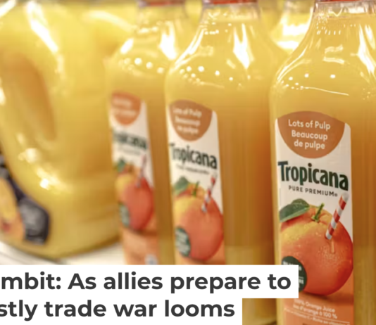 The Canadian prime minister encouraged his compatriots to consider boycotting U.S. orange juice following Trump’s tariff threats. Andrej Ivanov/AFP/Getty Images